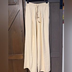 💛🧈EQUATOR Butter Yellow Rayon Crepe Pants NEW
